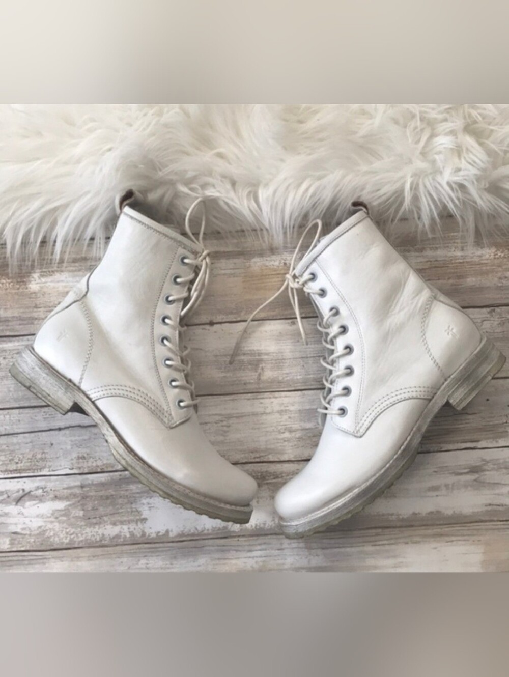 Frye Veronica Leather Combat Boot